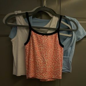 pink cheetah brandy Melville tank top crop
